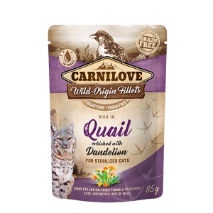 vetcheckstore carnilove quail wet food cat