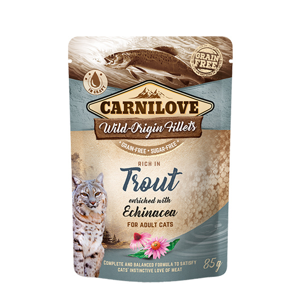 vetcheckstore carnilove trout wet food cat